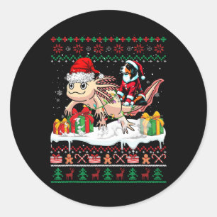 Sticker Rond Père Noël Appenzeller Sennenhund équitation Axolot