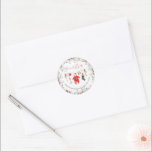 Sticker Rond Père Noël Baby Christmas Baby shower Bienvenue<br><div class="desc">Père Noël Baby Christmas Baby shower genre neutre</div>