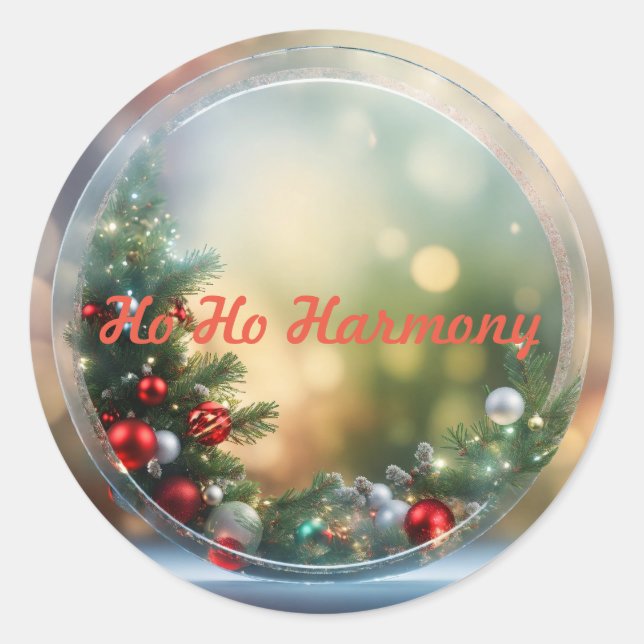 Sticker Rond Père Noël Baby Christmas Baby shower Classic Round (Devant)