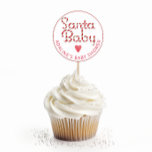 Sticker Rond Père Noël Baby Christmas Baby shower Sucre de cann<br><div class="desc">Père Noël Baby Baby shower de Noël Sticker de typographie Sucre de canne</div>