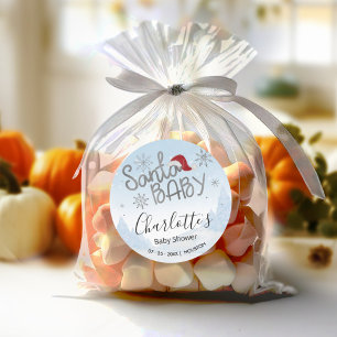 Sticker Rond Père Noël Baby Christmas Boy Baby shower