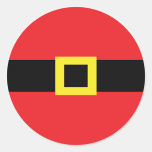 Sticker Rond Père Noël Belly Belt Buckle Funny Christmas Holida