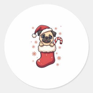 Sticker Rond Père Noël Carlin Delight