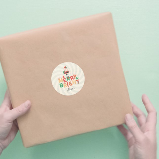 Sticker Rond Père Noël coquin (Créateur téléchargé)