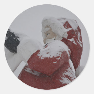 Sticker Rond Père Noël de Noël
