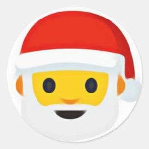 Sticker Rond Père Noël emoji