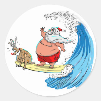 Sticker Rond père Noël et RuDoLf