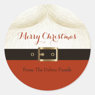 Sticker Rond Père Noël, Ho Ho Ho