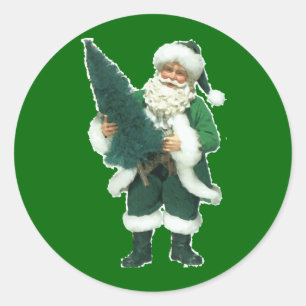 Sticker Rond Père Noël irlandaise