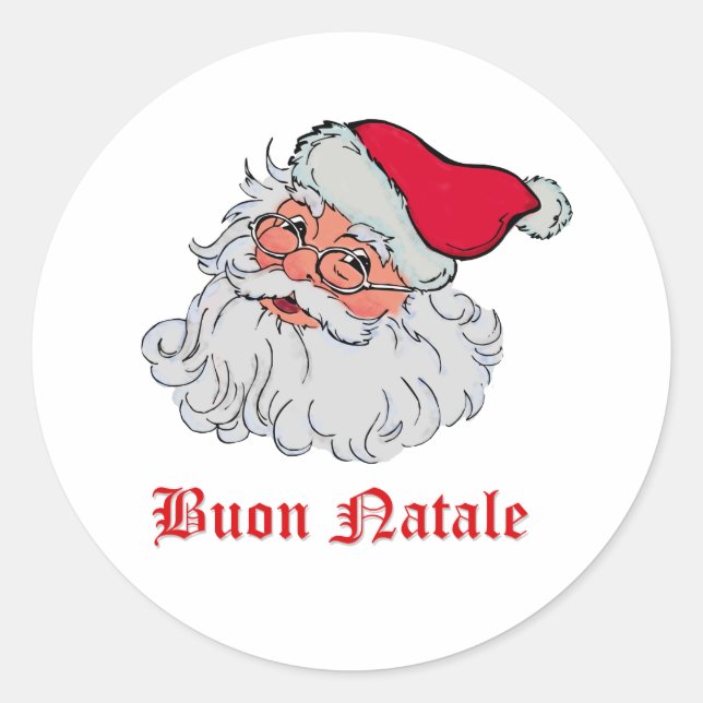 Sticker Rond Père Noël italien #2 (Devant)