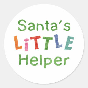 Sticker Rond Père Noël Little Helper
