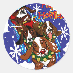 Sticker Rond Père Noël Paws 2008