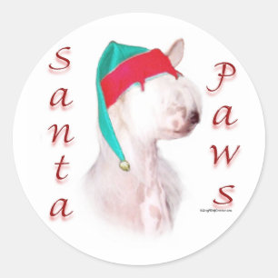 Sticker Rond Père Noël Paws Chinois