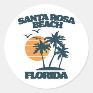 Sticker Rond Père Noël Rosa Beach Floride