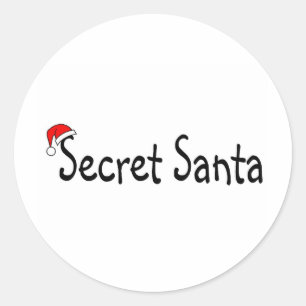 Sticker Rond Père Noël secrète