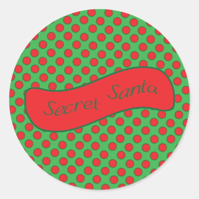 Sticker Rond Père Noël secrète (Devant)