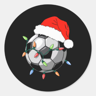 Sticker Rond Père Noël Soccer Ll Chemise Hommes Jeunes Garçons