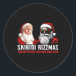 Sticker Rond Père Noël Trump Skibidi Rizzmas Rendre Noël Super<br><div class="desc">Père Noël Trump Skibidi Rizzmas Rendre Noël magnifique</div>