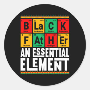 Sticker Rond Père noir L'essentiel Elet Fête des pères Papa