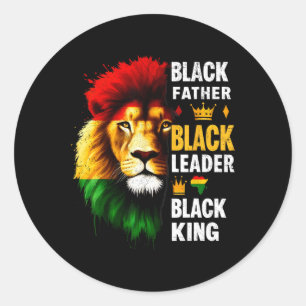 Sticker Rond Père noir roi noir Afro-Américain Son noir