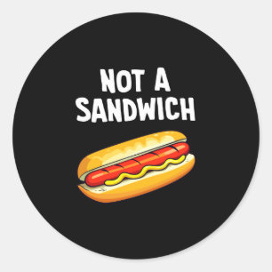 Sticker Rond Performance hot dog n'est pas un sandwich 