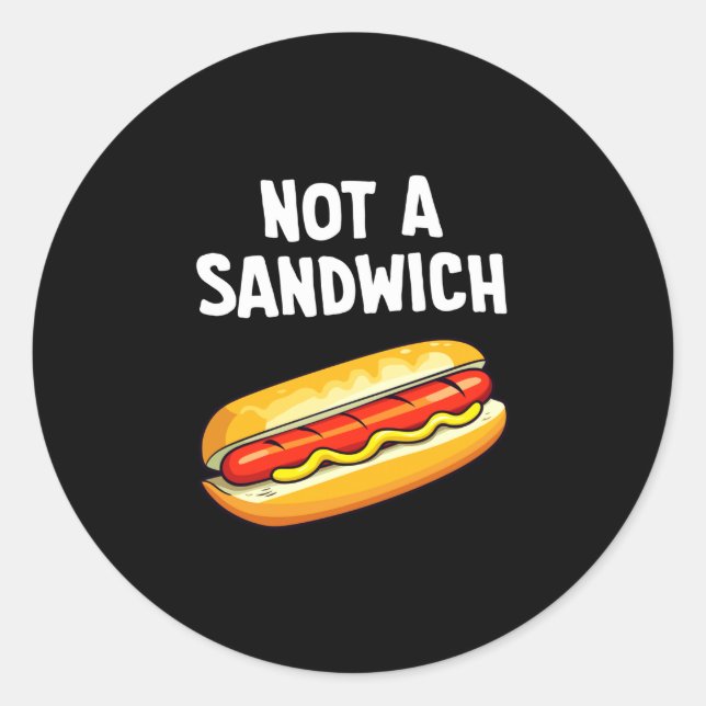 Sticker Rond Performance hot dog n'est pas un sandwich  (Devant)