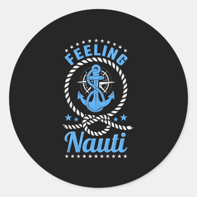 Sticker Rond performance nautique pour hommes ressenti  (Devant)