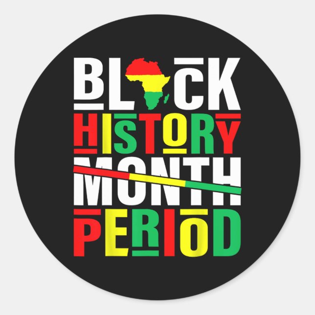 Sticker Rond Période du Mois de l'histoire des Noirs d'Afrique  (Devant)