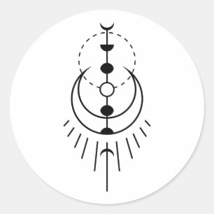 Sticker Rond période lunaire éclipse lunaire