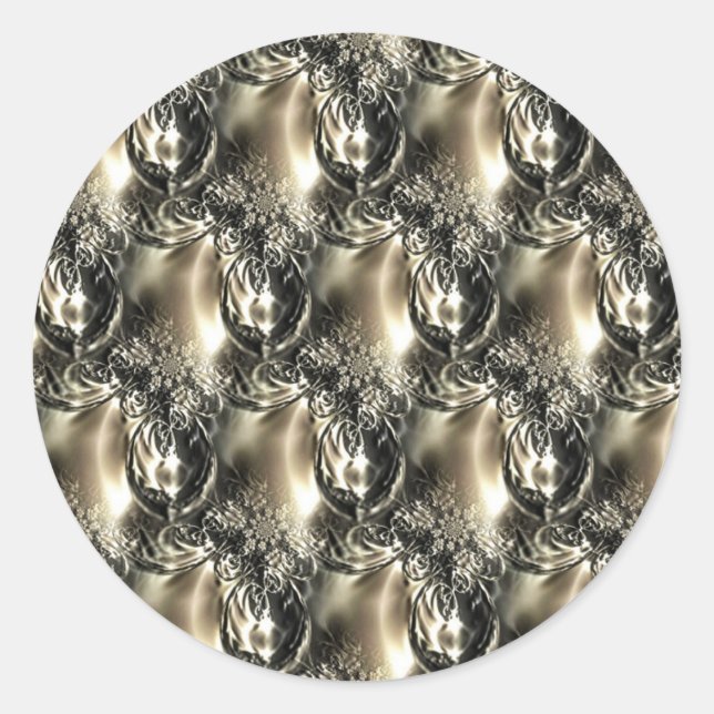 Sticker Rond Perles dorées (Devant)