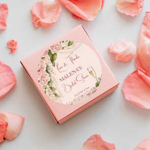 Sticker Rond Perles et de la douche de mariée de prospect éléga