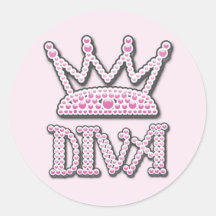 Perles imprimées rose mignonne Diva Princess Crown