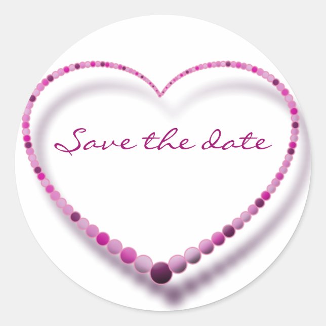 Sticker Rond perles roses (Devant)