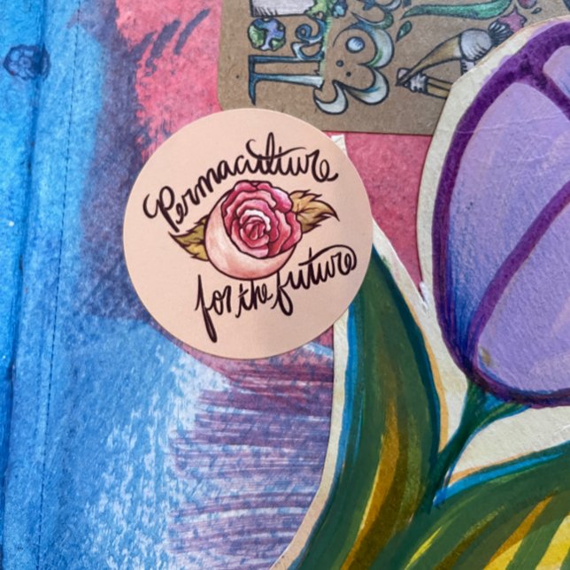 Sticker Rond Permaculture pour l'avenir Jardinage (Créateur téléchargé)