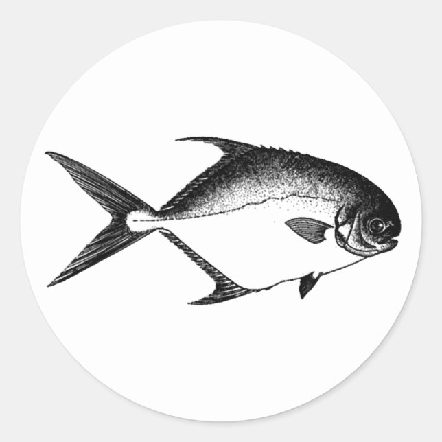 Sticker Rond Permettre le logo (art linéaire) (Devant)