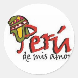 STICKER ROND PÉROU DE MIS AMORES
