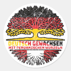 Sticker Rond Pérou Peruanisch Deutsch Deutschland Baum Wurzel