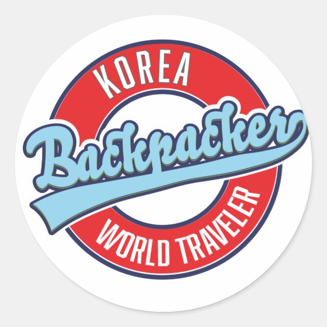 Sticker Rond Pérou routards logo du voyageur du monde. classiqu (Devant)