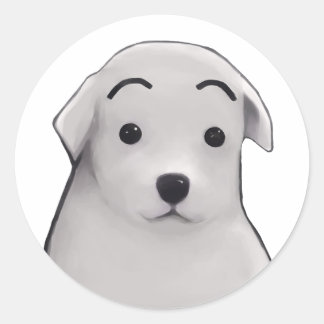 Sticker Rond Perrito sorprendido