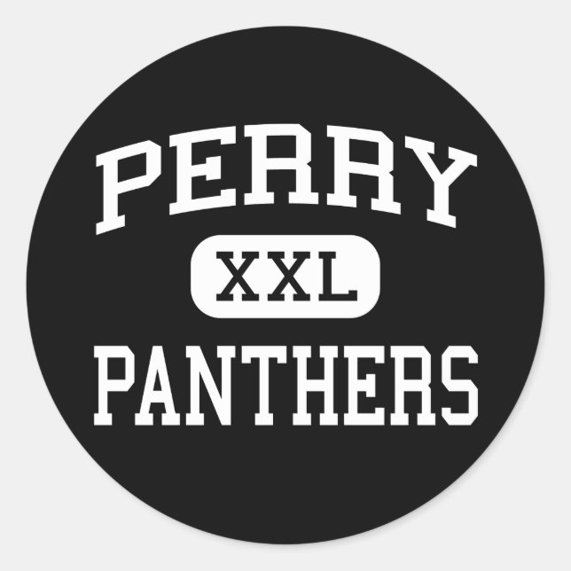 Sticker Rond Perry - Panthers - Lycée - Massillon Ohio (Devant)
