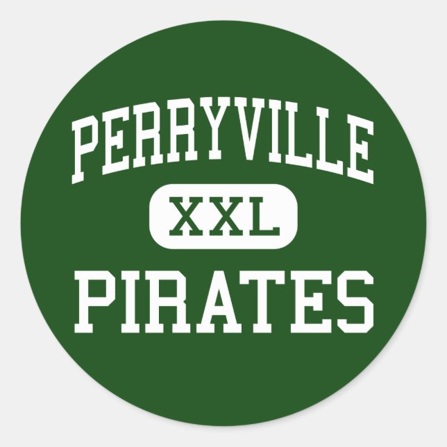 Sticker Rond Perryville - Pirates - High - Perryville Missouri (Devant)