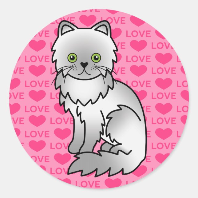 Sticker Rond Persan chinchilla (Devant)
