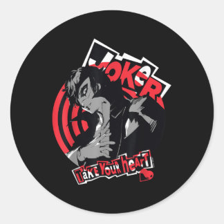Sticker Rond Persona 5 Joker Prenez Votre Coeur Atlus