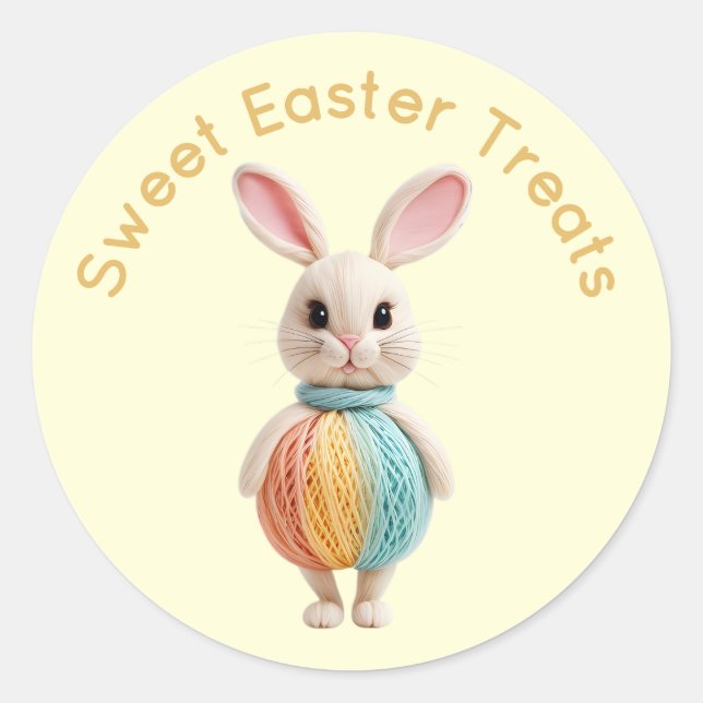 Sticker Rond Personalized Bakery Favor Label, Cute Colorful  (Devant)