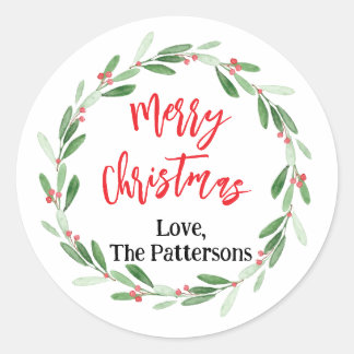 Sticker Rond Personalized Christmas Treat Bag Envelope Seals