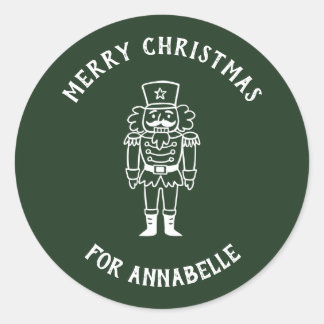 Sticker Rond Personalized Name Merry Christmas Prince