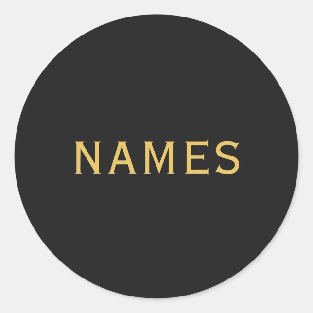 Sticker Rond Personalized With Last Name or Nickname on Them (Devant)