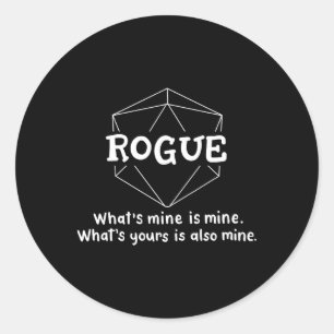 Sticker Rond Personnage Drôle de Farceur Jeux de Rôle Rpg G