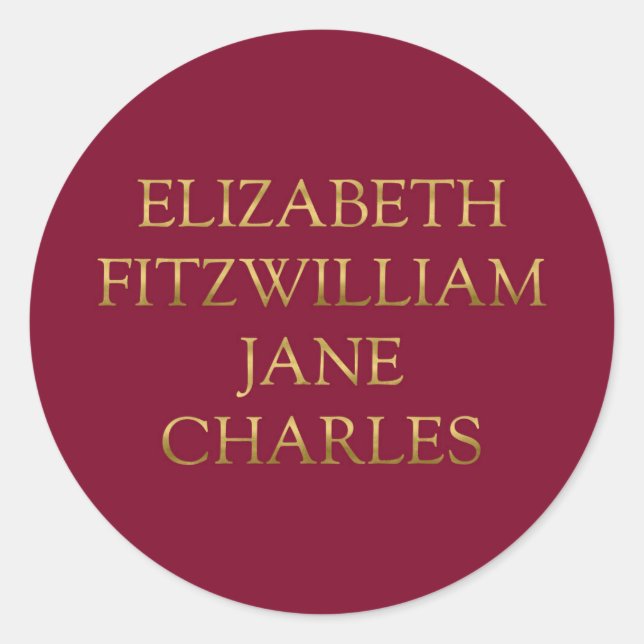 Sticker Rond Personnages principaux de Fierté et Préjugés (Devant)