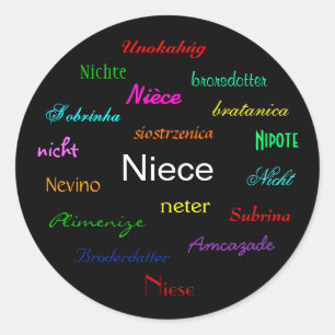 Sticker Rond Personnalisable "A Niece's Birthday I"